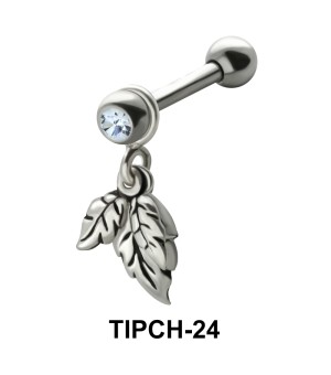 Stone Set Leaves Shaped Upper Ear Charms TIPCH-24