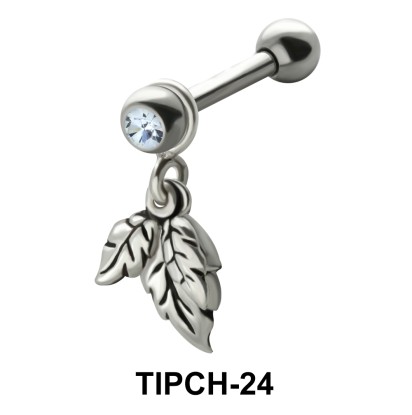 Stone Set Leaves Shaped Upper Ear Charms TIPCH-24