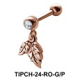 Stone Set Leaves Shaped Upper Ear Charms TIPCH-24
