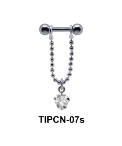 Colorless Stone Dangling Upper Ear Piercing TIPCN-07s