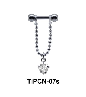 Colorless Stone Dangling Upper Ear Piercing TIPCN-07s