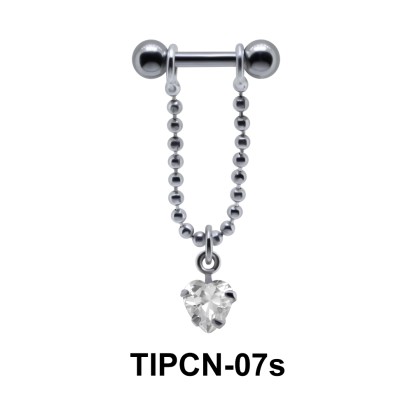 Colorless Stone Dangling Upper Ear Piercing TIPCN-07s