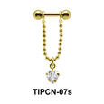Colorless Stone Dangling Upper Ear Piercing TIPCN-07s