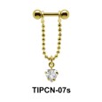 Colorless Stone Dangling Upper Ear Piercing TIPCN-07s