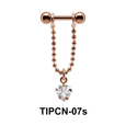 Colorless Stone Dangling Upper Ear Piercing TIPCN-07s