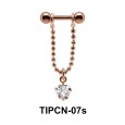 Colorless Stone Dangling Upper Ear Piercing TIPCN-07s