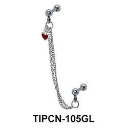 Heart Dangling Helix Chain TIPCN-105GL