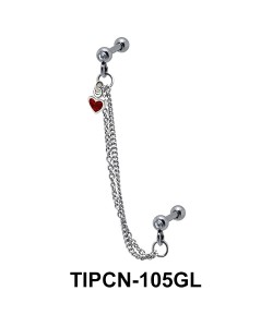 Heart Dangling Helix Chain TIPCN-105GL