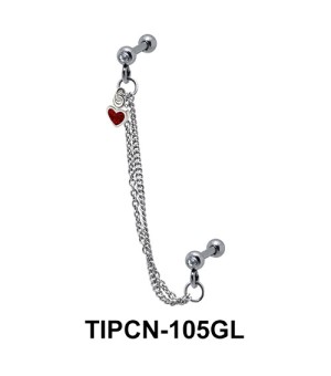 Heart Dangling Helix Chain TIPCN-105GL