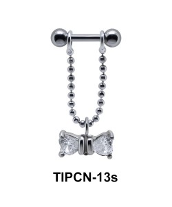 Bow Stone Dangling Upper Ear Piercing Chain TIPCN-13s