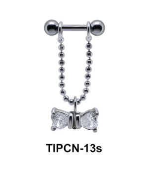 Bow Stone Dangling Upper Ear Piercing Chain TIPCN-13s