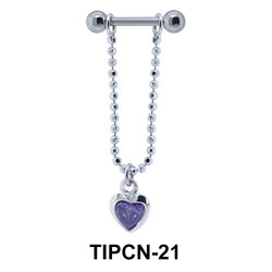 Heart Stone Dangling Helix Chain TIPCN-21