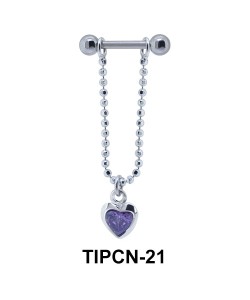 Heart Stone Dangling Helix Chain TIPCN-21