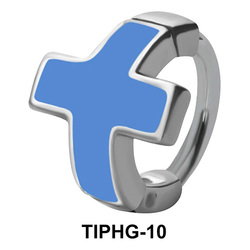 Blue Enameled Upper Ear Design Rings TIPHG-10