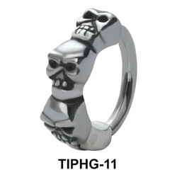 Skull Shaped Upper Ear Design Rings TIPHG-11