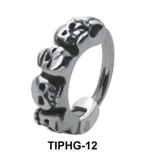 Skull Shaped Upper Ear Design Rings TIPHG-12