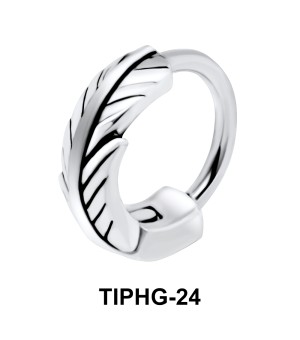 Feather Shaped Upper Ear Design Rings TIPHG-24