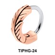 Feather Shaped Upper Ear Design Rings TIPHG-24