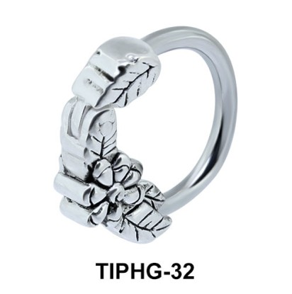 Leafy Design Upper Ear Piercing Ring TIPHG-32