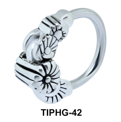 Floral Upper Ear Piercing Ring TIPHG-42