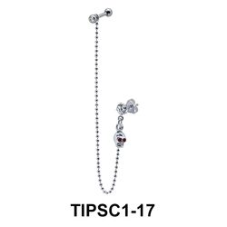 Skull on Ear Chain Piercing TIPSC1-17