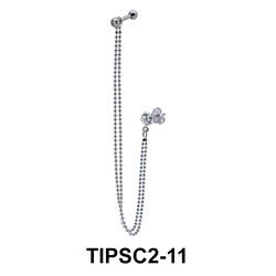 Ear Chain Piercing with Stone TIPSC2-11
