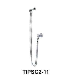 Ear Chain Piercing with Stone TIPSC2-11