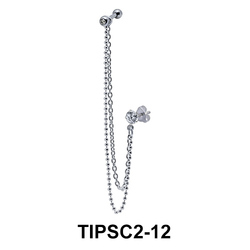 Ear Piercing with Stud Chains TIPSC2-12