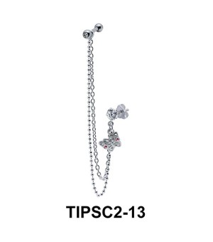 Ear Piercing with Stud Chains TIPSC2-13 