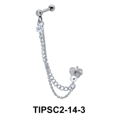 Butterfly Ear Chain Piercing TIPSC2-14-3