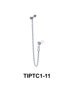 CZ Stone Tragus Piercing Chain TIPTC1-11