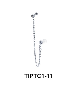 CZ Stone Tragus Piercing Chain TIPTC1-11