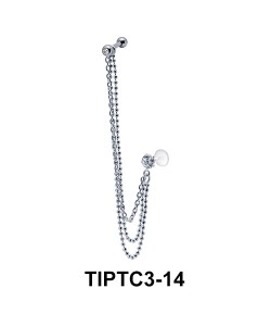 Ear Piercing with Stud Chain TIPTC3-14 