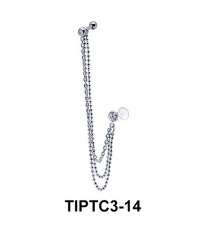 Ear Piercing with Stud Chain TIPTC3-14 