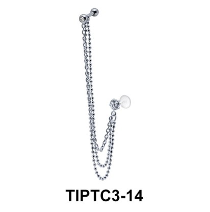 Ear Piercing with Stud Chain TIPTC3-14 