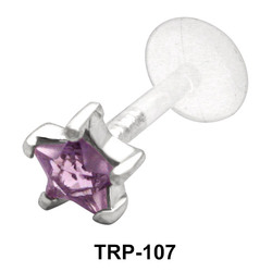 Star CZ Tragus Piercing TRP-107
