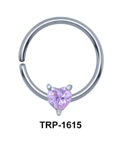 Purple Stone Heart Closure Ring Charms TRP-1615