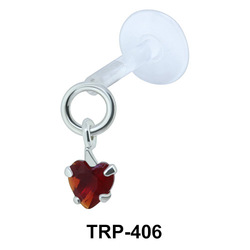 CZ Heart Tragus Piercing TRP-406