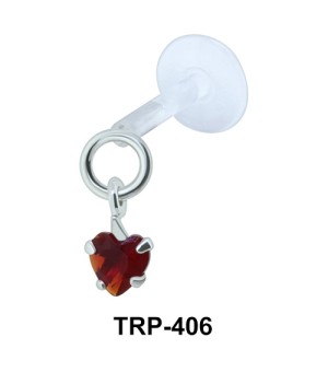 CZ Heart Tragus Piercing TRP-406