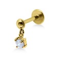 Round CZ External Dangling Ear Piercing GBLS-06