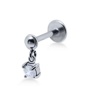 Round CZ External Dangling Ear Piercing GBLS-06