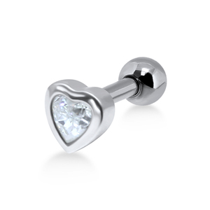 Heart CZ Helix Ear Piercing TIP-2401