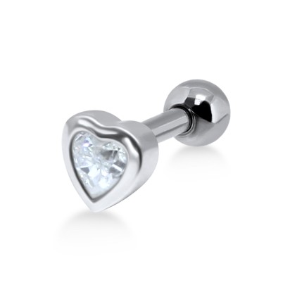 Heart CZ Helix Ear Piercing TIP-2401