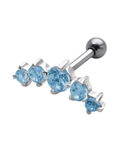 Aquamarine Stones Helix Ear Piercing TIP-252-AQ