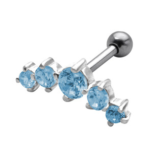 Aquamarine Stones Helix Ear Piercing TIP-252-AQ