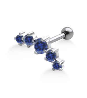 Sapphire Stones Helix Ear Piercing TIP-252-SA