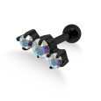 Aurora Triple Stones Helix Ear Piercing TIP-252s-AB
