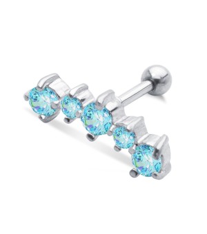 Aquamarine Stones Helix Ear Piercing TIP-253-AQ