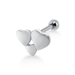 Tri Heart Helix Ear Piercing TIP-282