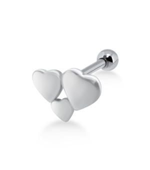 Tri Heart Helix Ear Piercing TIP-282